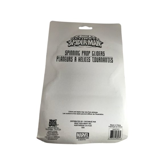 MARVEL SPIDER-MAN 2 PAC PLANE GLIDER SET FOR INDOOR OR OUTDOOR FUN SPINNING PROP - Picture 4 of 4